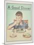 A Good Dinner Poster-null-Mounted Giclee Print