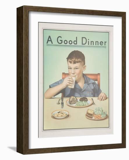 A Good Dinner Poster-null-Framed Giclee Print