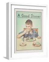 A Good Dinner Poster-null-Framed Giclee Print
