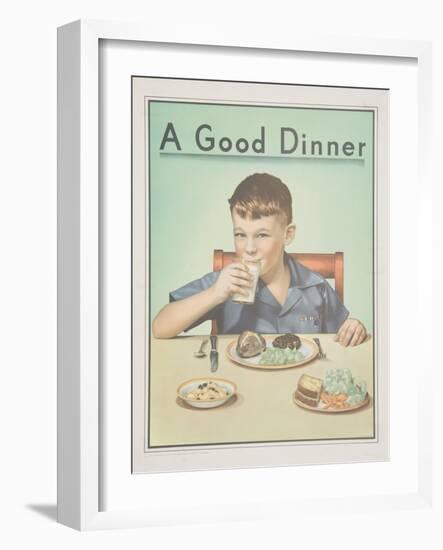 A Good Dinner Poster-null-Framed Giclee Print