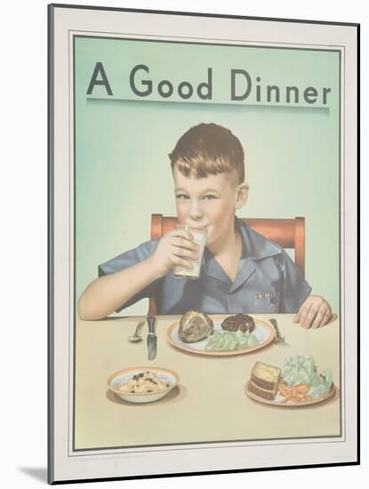 A Good Dinner Poster-null-Mounted Giclee Print
