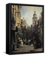 A Good Gossip-Carl Spitzweg-Framed Stretched Canvas