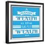 A Good Health is a Best Wealth-Ayeshstockphoto-Framed Art Print