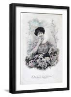 A Good Kiss, French Postcard, C1900-null-Framed Premium Giclee Print