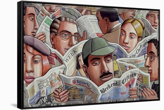 A Good Read, 2007-PJ Crook-Framed Stretched Canvas