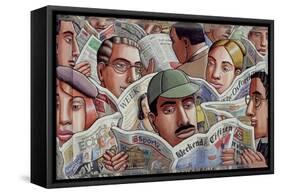 A Good Read, 2007-PJ Crook-Framed Stretched Canvas