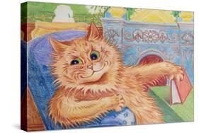 A Good Read-Louis Wain-Stretched Canvas