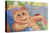 A Good Read-Louis Wain-Stretched Canvas