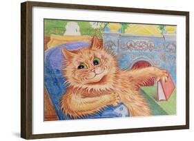 A Good Read-Louis Wain-Framed Giclee Print