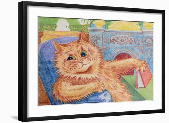 A Good Read-Louis Wain-Framed Giclee Print