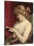 A Good Read-Etienne Adolphe Piot-Stretched Canvas