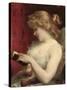 A Good Read-Etienne Adolphe Piot-Stretched Canvas