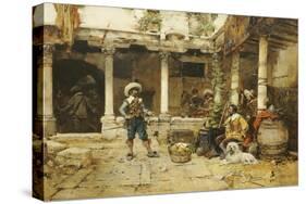 A Good Story-Jose Benlliure Y Gil-Stretched Canvas