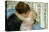 A Goodnight Hug-Mary Cassatt-Stretched Canvas