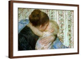 A Goodnight Hug-Mary Cassatt-Framed Giclee Print