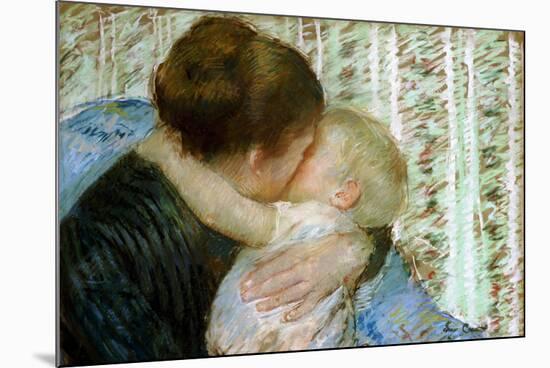 A Goodnight Hug-Mary Cassatt-Mounted Giclee Print