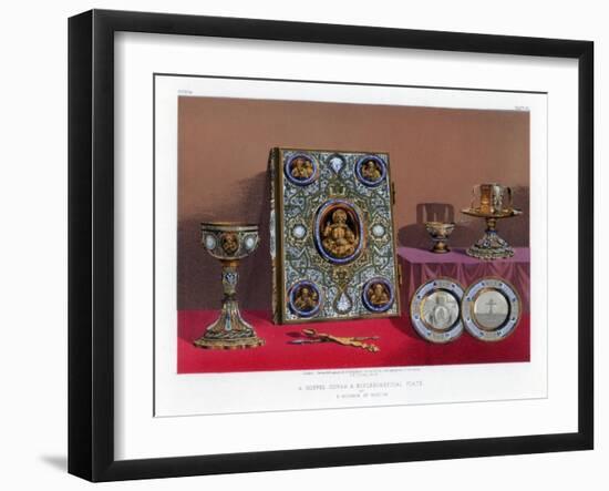 A Gospel Cover and Ecclesiastical Plate, 19th Century-John Burley Waring-Framed Giclee Print