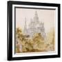 A Gothic Cathederal Near Bauman; Eine Gotische Kathedrale Hinter Baumen, 1814-15-Karl Friedrich Schinkel-Framed Giclee Print