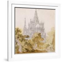 A Gothic Cathederal near Bauman-Karl Friedrich Schinkel-Framed Giclee Print