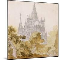 A Gothic Cathederal near Bauman-Karl Friedrich Schinkel-Mounted Giclee Print