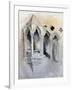 A Gothic Stairway in Chester Cathedral-John Ruskin-Framed Giclee Print