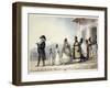 A Government Employee Leaving Home with His Family and Servants-Jean Baptiste Debret-Framed Giclee Print