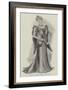 A Gown of Black Chiffon and Lace-null-Framed Giclee Print