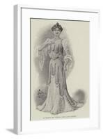A Gown of White Net and Satin-null-Framed Giclee Print