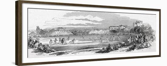 A Grand Cricket Match at Brighton-null-Framed Premium Giclee Print