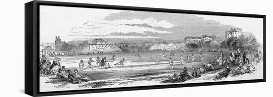 A Grand Cricket Match at Brighton-null-Framed Stretched Canvas