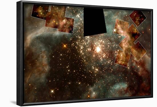 A Grand View of the Birth of Hefty Stars Space Photo Art Poster Print-null-Framed Poster