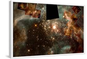 A Grand View of the Birth of Hefty Stars Space Photo Art Poster Print-null-Framed Poster