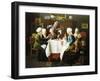 A Grandmother's Tea Party, 1915-Louis Charles Moeller-Framed Giclee Print