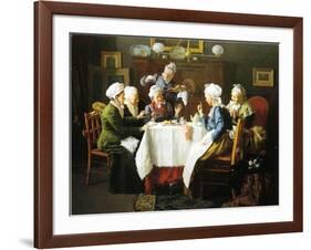 A Grandmother's Tea Party, 1915-Louis Charles Moeller-Framed Giclee Print