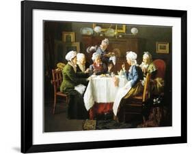 A Grandmother's Tea Party, 1915-Louis Charles Moeller-Framed Giclee Print