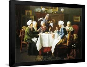 A Grandmother's Tea Party, 1915-Louis Charles Moeller-Framed Giclee Print