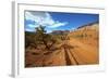 A Gravel Road Skirts the Capitol Reef in Capitol Reef National Park, Utah-Richard Wright-Framed Photographic Print