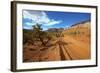 A Gravel Road Skirts the Capitol Reef in Capitol Reef National Park, Utah-Richard Wright-Framed Photographic Print