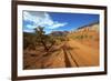 A Gravel Road Skirts the Capitol Reef in Capitol Reef National Park, Utah-Richard Wright-Framed Photographic Print