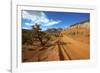 A Gravel Road Skirts the Capitol Reef in Capitol Reef National Park, Utah-Richard Wright-Framed Photographic Print