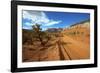 A Gravel Road Skirts the Capitol Reef in Capitol Reef National Park, Utah-Richard Wright-Framed Photographic Print