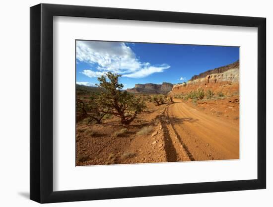 A Gravel Road Skirts the Capitol Reef in Capitol Reef National Park, Utah-Richard Wright-Framed Photographic Print