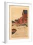 A Gray Day (Houses on a Beach), C.1895-Arthur Wesley Dow-Framed Giclee Print