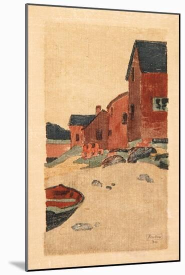 A Gray Day (Houses on a Beach), C.1895-Arthur Wesley Dow-Mounted Giclee Print