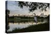 A Great Egret Looks Out over a Lake in Sao Paulo's Ibirapuera Park-Alex Saberi-Stretched Canvas