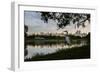 A Great Egret Looks Out over a Lake in Sao Paulo's Ibirapuera Park-Alex Saberi-Framed Photographic Print