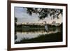A Great Egret Looks Out over a Lake in Sao Paulo's Ibirapuera Park-Alex Saberi-Framed Photographic Print