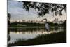 A Great Egret Looks Out over a Lake in Sao Paulo's Ibirapuera Park-Alex Saberi-Mounted Photographic Print