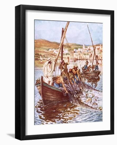 A Great Multitude of Fishes-William Brassey Hole-Framed Giclee Print