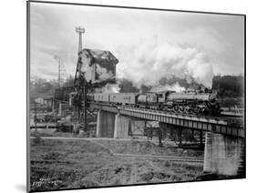 A Great Northern Railway Train on the G.N.R. Bridge across the Lake Washington Ship Canal in Ballar-Ashael Curtis-Mounted Giclee Print